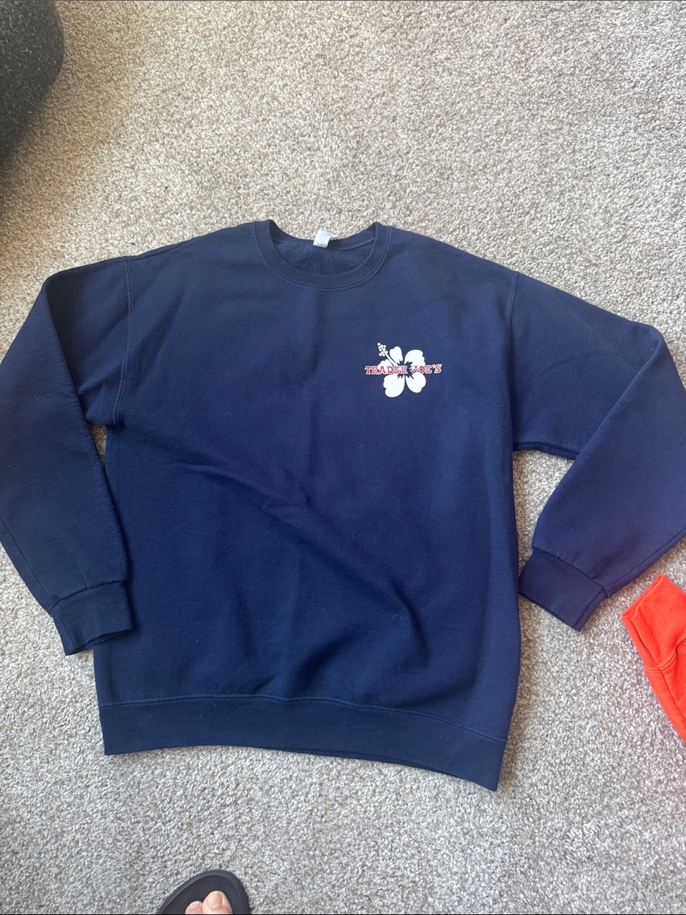 Trader Joe’s Employee Navy Hibiscus Crewneck Medium
